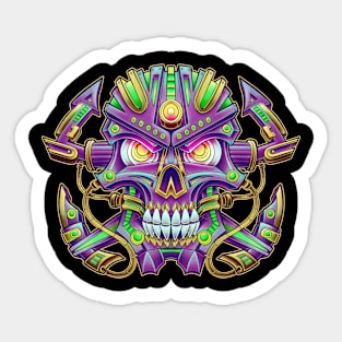 Glitch Skull Sticker